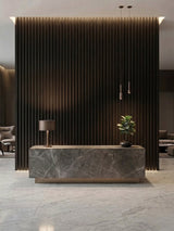 Walnut Ink Metallic WPC Fluted 3D Wall Panels |  42.9 sq. ft./Box