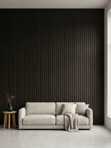 Walnut Ink Metallic WPC Fluted 3D Wall Panels |  42.9 sq. ft./Box
