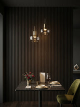 Walnut Ink Metallic WPC Fluted 3D Wall Panels |  42.9 sq. ft./Box