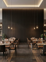 Walnut Ink Metallic WPC Fluted 3D Wall Panels |  42.9 sq. ft./Box