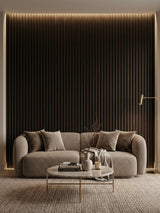 Walnut Ink Metallic WPC Fluted 3D Wall Panels |  42.9 sq. ft./Box