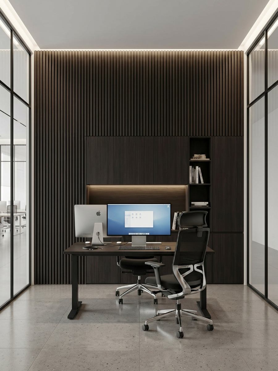 Walnut Ink Metallic WPC Fluted 3D Wall Panels |  42.9 sq. ft./Box
