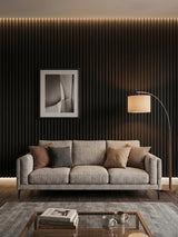 Walnut Ink Metallic WPC Fluted 3D Wall Panels |  42.9 sq. ft./Box