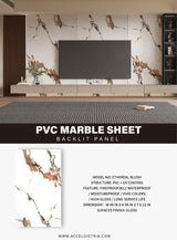 Ethereal Blush Marble UV Protected PVC Wall Panel - Specification