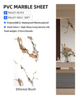 Ethereal Blush Marble UV Protected PVC Wall Panel - Detail