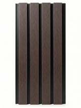 Brown composite exterior cladding panels for modern house walls