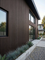 Modern brown composite cladding for exterior wall design