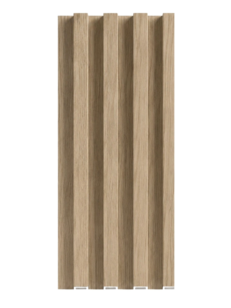White Oak WPC Fluted 3D Wall Panels for Modern Interior Design
