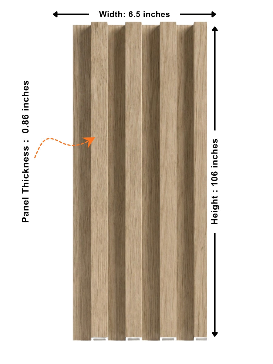 Waterproof White Oak WPC Wall Panels for Indoor Applications