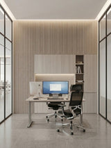 White Oak WPC Fluted Wall Panels for Modern Office Room Interiors