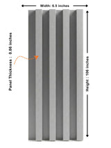 White linen WPC Fluted 3D Wall Panels |  42.9 sq. ft./Box
