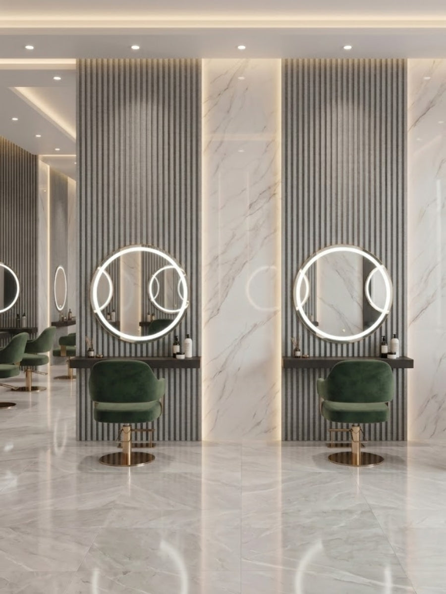 White linen WPC Fluted 3D Wall Panels |  42.9 sq. ft./Box