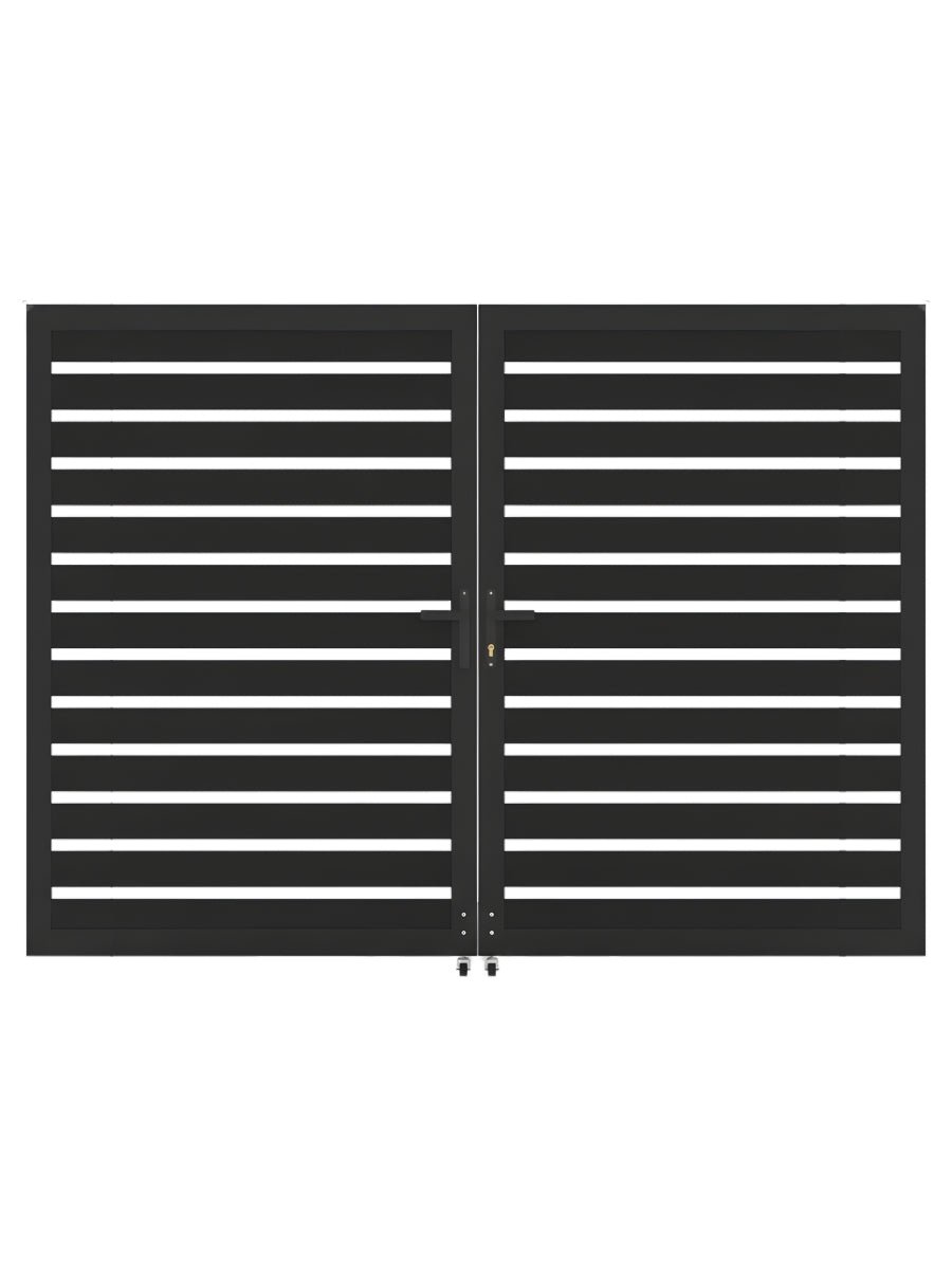 Aluminum Premium Fence Gate 8x6 – Modern, Heavy Duty, Semi Privacy
