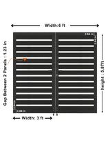 Aluminum Premium Fence Gate 6x6 – Modern, Heavy Duty, Semi Privacy