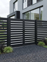 Aluminum Premium Fence Gate 8x6 – Modern, Heavy Duty, Semi Privacy