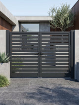 Aluminum Premium Fence Gate 8x6 – Modern, Heavy Duty, Semi Privacy