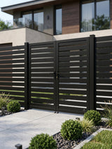 Aluminum Premium Fence Gate 6x6 – Modern, Heavy Duty, Semi Privacy