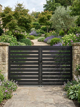 Aluminum Premium Fence Gate 8x6 – Modern, Heavy Duty, Semi Privacy