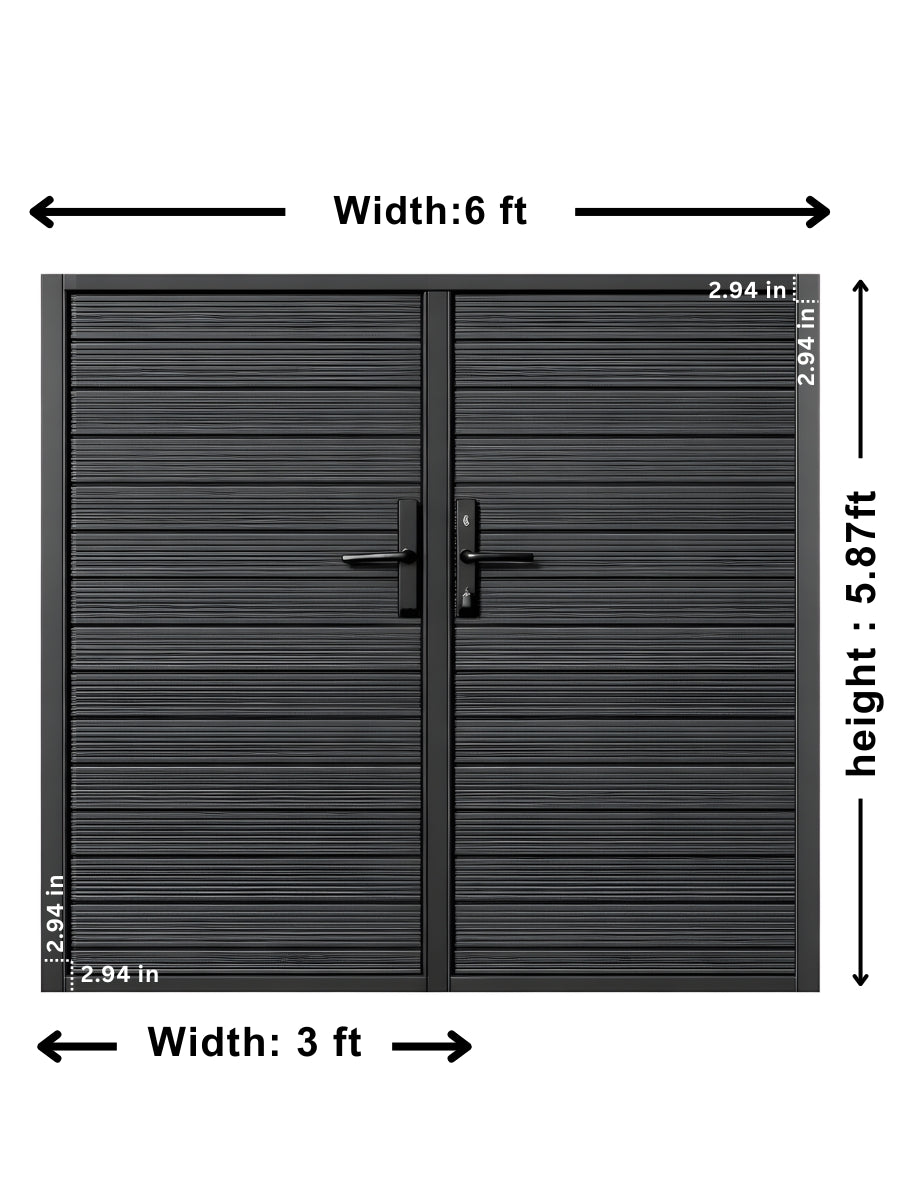 Aluminum Premium Fence Gate 6x6 – Modern, Heavy Duty, Full Privacy