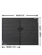 Aluminum Premium Fence Gate 8x6 – Modern, Heavy Duty, Full Privacy
