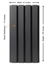 Black Composite Wide Exterior Cladding | 5 PC/Box (33 sq ft)