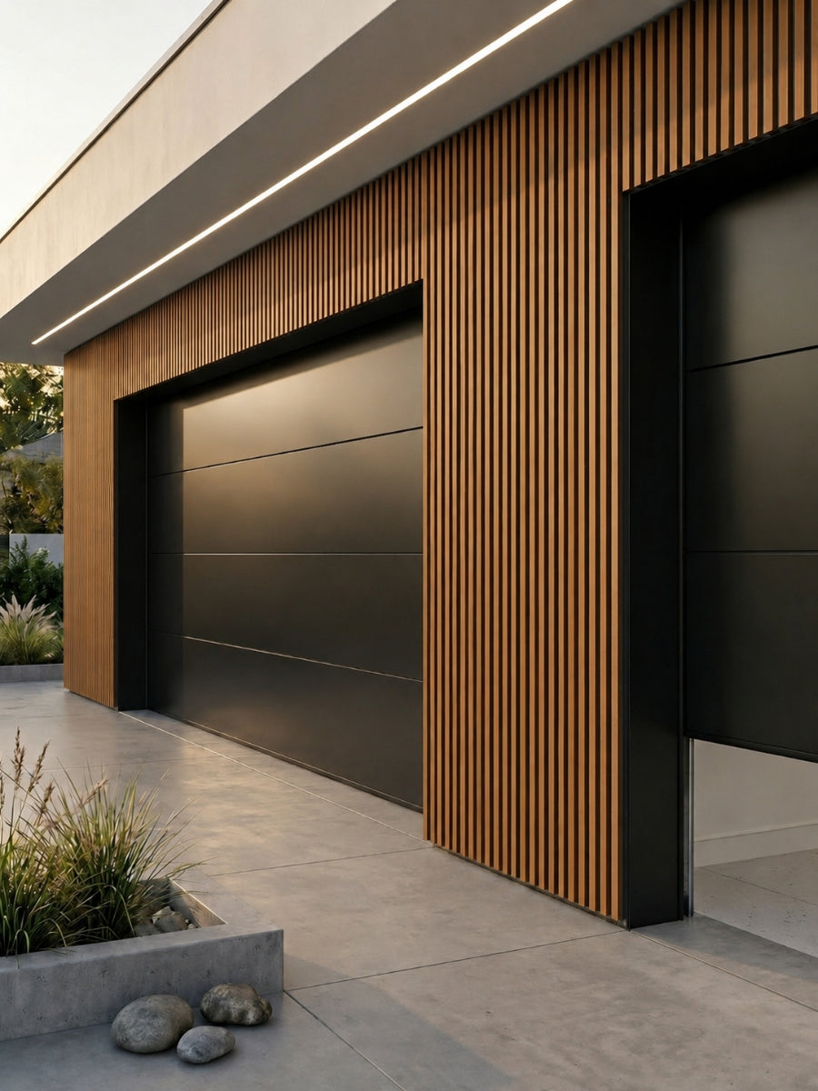 Brown and Black Wide Composite Wall Panels for Exterior Cladding