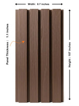 Dark Brown Composite Wide Exterior Cladding | 5 PC/Box (32.7 sq ft)