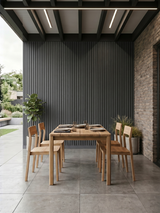 Contemporary gray composite facade panels for residential buildings