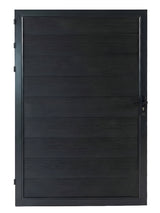 black WPC fence single gate 4ft x 6ft modern composite outdoor gate