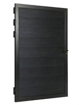 WPC single gate 4x6 ft black color privacy fence outdoor use