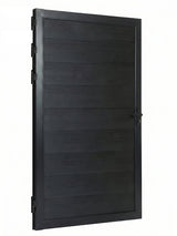WPC single fence gate black finish weather resistant backyard gate