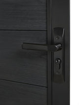 Black composite fence gate surface detail weatherproof outdoor material